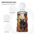 thumbnail image 3 of Honeii Yellow Daisy Cow print basktball shirt for men and women, Unisex basketball jersey for Theme party-Small, 3 of 6