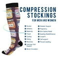 thumbnail image 2 of FORMRS Womens Knee High Socks Casual Long Thick Travel Daily Wear, 2 Pairs, Purple Jam, 2 of 6