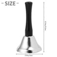 thumbnail image 4 of 24 Pieces Hand Bells Silver Steel Service Handbells Black Wooden Handle Diatonic Metal Bells Musica -Sy, 4 of 5