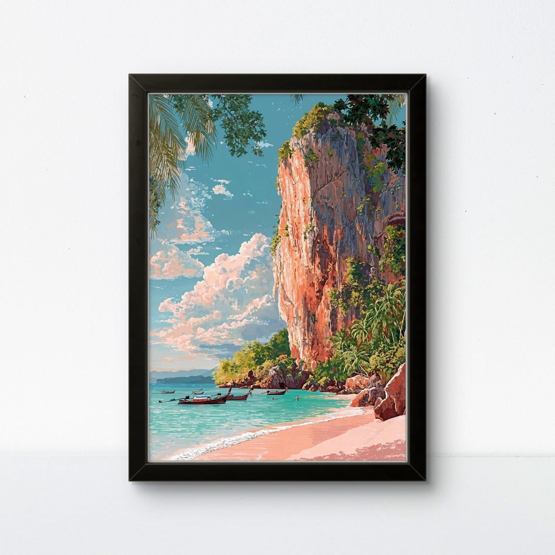 Railay Beach Krabi Thailand Travel Poster