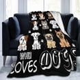 thumbnail image 2 of Dog Blanket Gifts for Kid Women Just a Girl Who Loves Dogs Soft Warm Lightweight Cozy Cute Cartoon Animals Lover Throw Blankets for Bed Living Room Sofa Couch Decor 50x60in, 2 of 6