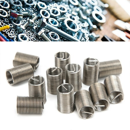 

Ymiko Screw Hole Repair 50Pcs Wire Thread Insert Threaded Bushing Sleeve Protection Screw Hole Repair M8x1x3D Thread Protection