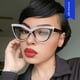 thumbnail image 5 of Qarigey 1 par de gafas de mujer con montura de PC, lentes de resina, bonitas gafas elegantes de cristal con diamantes de imitación para Type2 NO2, 5 of 6