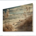 thumbnail image 2 of Designart "Winter Reverie at the Beach III" Nautical & Beach Print on Natural Pine Wood, 2 of 5