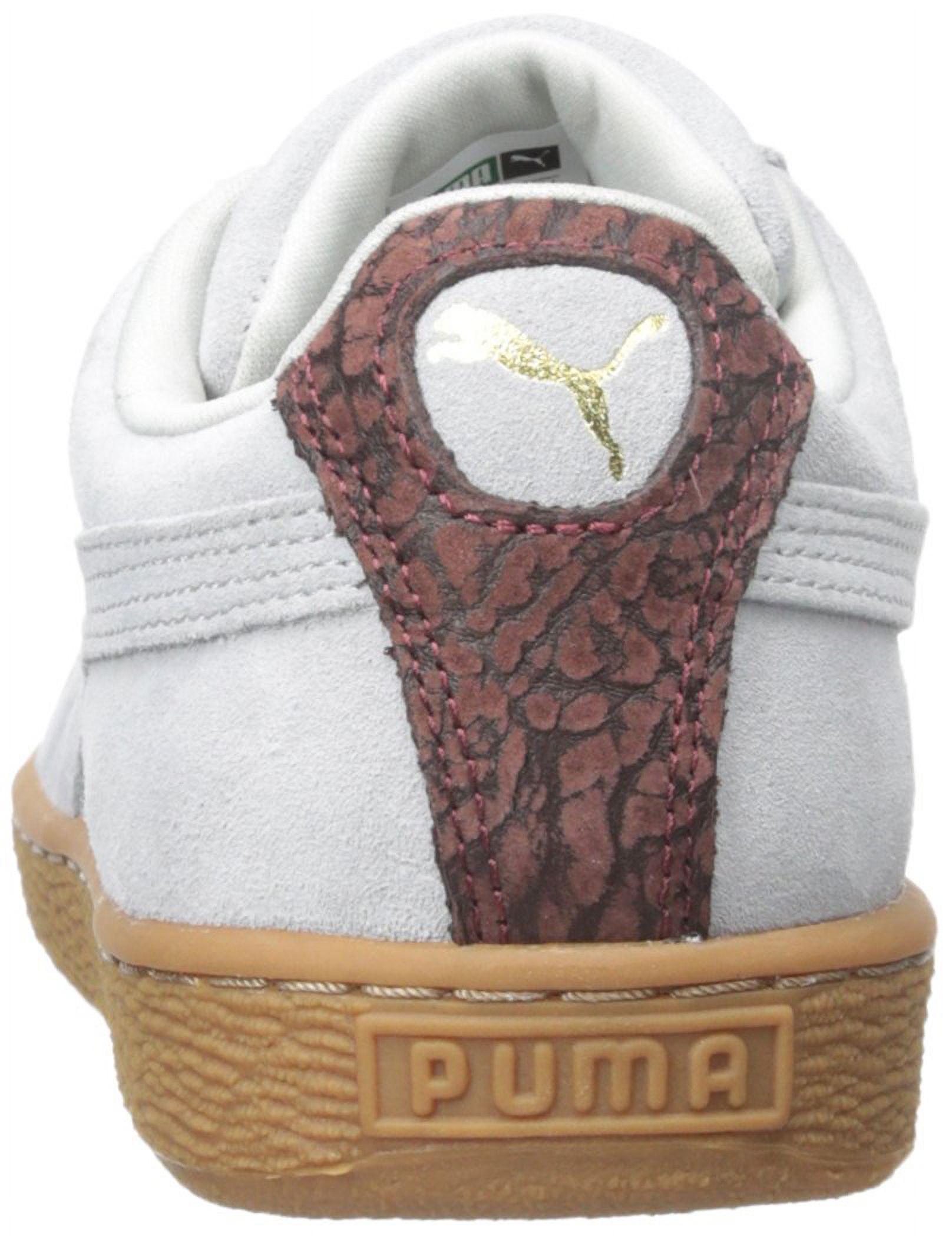 PUMA Men's Suede Classic Casual Fashion Sneakers, Glacier Gray/Oxblood - image 3 of 8