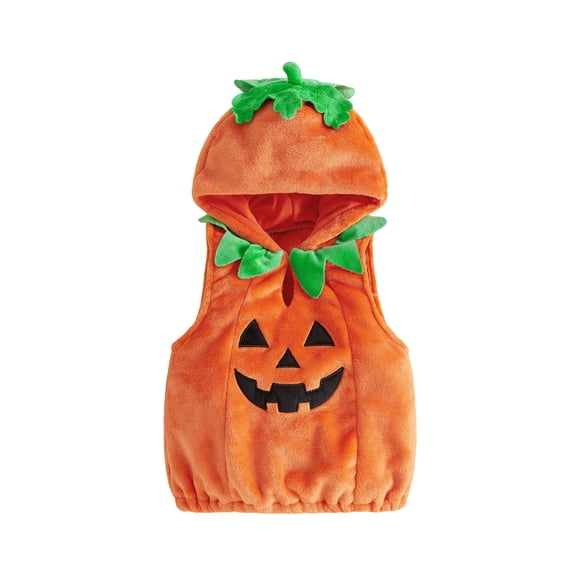 RUINIXCW Toddler Baby Boy Girl Halloween Halloween Costume Kids Cosplay Outfit Newborn Fall Winter Warm Clothes Fleece Sleeveless Hooded Tops