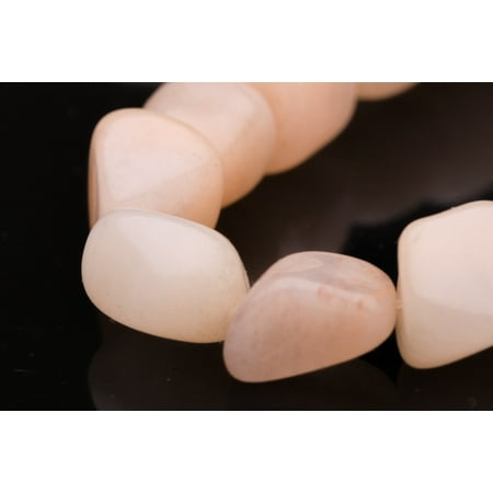 Peach Gemstone - Round - Shaped Peach Quartz Crystal Beads Semi Precious Gemstones Size: 15x11mm Crystal Energy Stone Healing Power for Jewelry Making