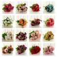 thumbnail image 4 of Ludlz Vintage Artificial Peony Silk Flowers Bouquet Home Wedding Decoration 1Pc European Artificial Peony Fake Flower Home Wedding Party Festival Decor, 4 of 7