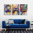 thumbnail image 3 of Graffiti Gaming Wall Decor Cool Gamer Room Decor for Teen Boys Street Pop Game Wall Hieng for Men Bedroom Cyberpunk Gamepad Headphones Canvas Pictures Playroom Living Room Home Decorations, 3 of 6
