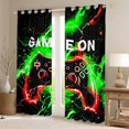 thumbnail image 2 of Castle Fairy Video Game Curtains Pack Of 2 (42X84 Each) for Teens Women Men,Abstract Orange Lightning Curtains Blackout,Gradient Gamer Bedroom Curtains,Super Cozy Room Decor, 2 of 6