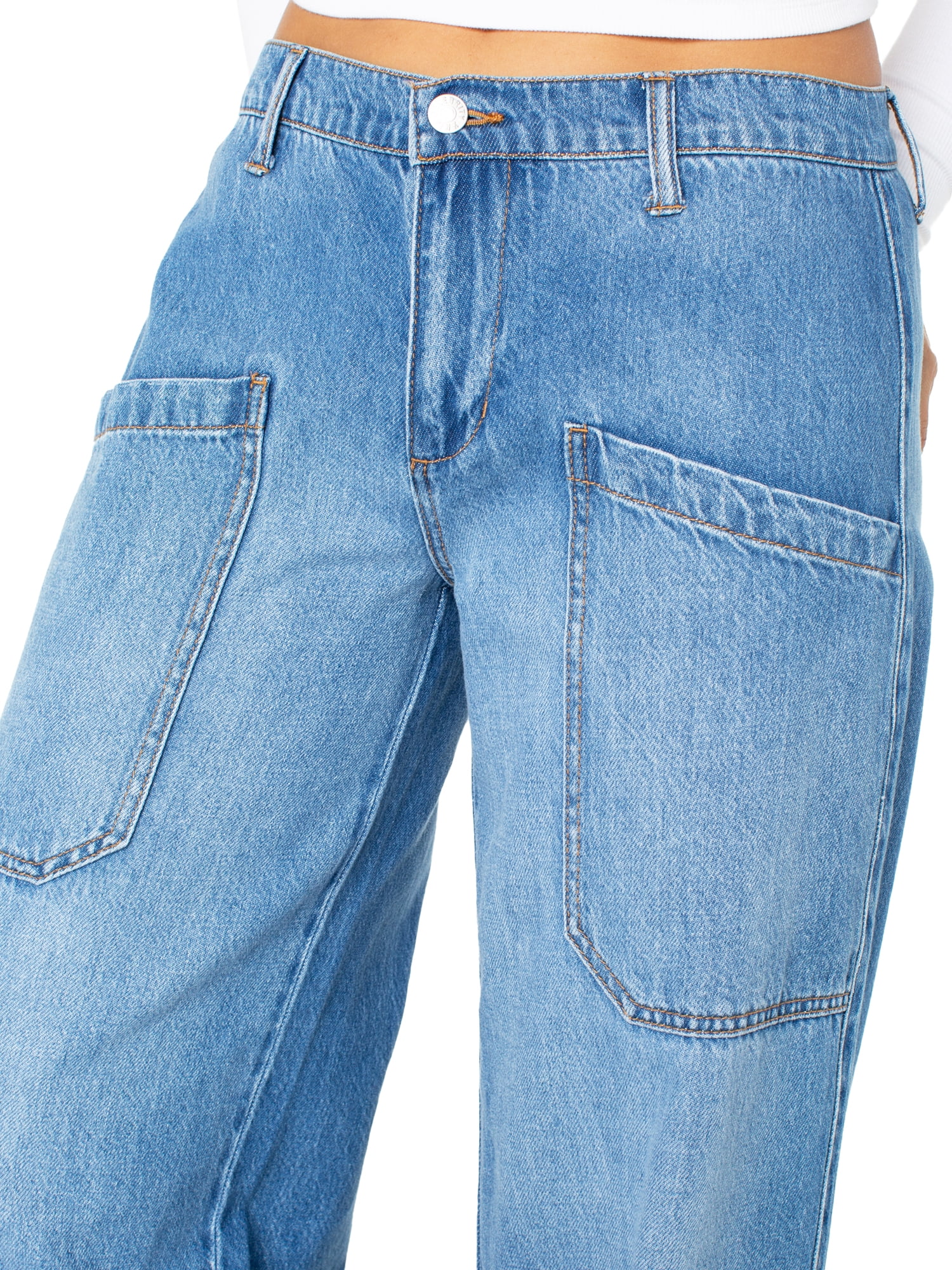 Celebrity Pink Women's and Women's Plus Wide Leg Gardener Jeans, Sizes XS-4X