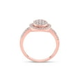 thumbnail image 3 of 10kt Rose Gold Womens Round Diamond Circle Cluster Ring 1/2 Cttw, 3 of 4