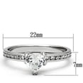 thumbnail image 2 of Luxe Jewelry Designs Women's Rhodium Plated Engagement Ring with Heart Shaped AAA Grade CZ - Size 6, 2 of 4