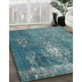 thumbnail image 3 of Ahgly Company Machine Washable Indoor Round Traditional Greenish Blue Green Area Rugs, 3' Round, 3 of 7