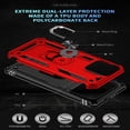 thumbnail image 4 of ELEHOLD Hybrid Rugged Case for iPhone 16 Pro Max Full Body Protection with Metal Magnetic 360° Rotating Ring Holder Kickstand Shockproof Heavy Duty Case for iPhone 16 Pro Max,Red, 4 of 6