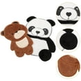 thumbnail image 5 of 2Pcs Large Embroidered Patches Bear Panda Sew On Patch Applique for Clothes Bags Jackets, 5 of 7