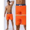thumbnail image 4 of DARING DIVA Men's Lining Surfing Drawstring Swimming Shorts 36 Orange, 4 of 6
