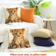 thumbnail image 4 of FCXZI Cheetah Baby Cute Pillow Covers 100% Linen for Home Sofa Couch 20x20in, 4 of 5