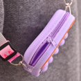 thumbnail image 4 of Juguetes educativos para niños, prensa de silicona para jugar, juguetes de descompresión, bolsa de mensajero para niños - (lindo color morado conejo), 4 of 5