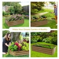 thumbnail image 6 of Sunnydaze 48" x 24" x 11.75" Rectangular Brown Galvanized Steel Raised Garden Bed, 6 of 11