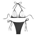 thumbnail image 4 of RUTAYY Women's Bikini Sets Swimwear Tankini Halter Party Tropical Beachwear 2 Piece Outfit Trendy Beach Swimsuit, 4 of 5