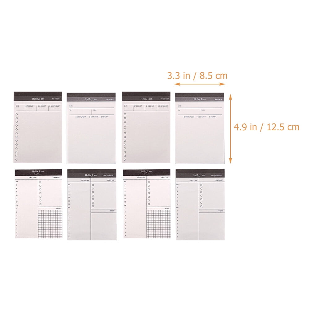 Supvox work notepad Paper Assorted Color Office Use Simple 8Set