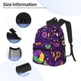 thumbnail image 3 of Yield Mardi Gras and Donuts Print Backpack for Women Men, Lightweight Casual Travel Daypack, Classic Basic College Backpack, Middle School Bag, 3 of 5
