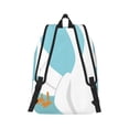 thumbnail image 2 of Naloa Three White Geese Canvas Backpack for Men Women Rucksack Casual Travel Daypack College Tote Satchel Bookbag for Teens-Small, 2 of 7