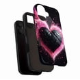 thumbnail image 3 of Gothic Heart iPhone Case with Pink Glitter Dust Edgy Romantic Design for Teens Couples Perfect for Valentine’s Day Compatible with iPhone 11/12/13/14/15/16 Pro Max Plus, 3 of 9