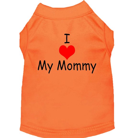 I Love My Mommy Screen Print Shirts Orange XS (8)