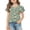 #A05-Mint Green, variant on Abcomgle Girls Tops Size 10-12 Crewneck Double Layer Ruffle Short Sleeve Vintage Floral Print Toddler Girls T-Shirts Summer Casual Cotton Girls Blouse Cute Tshirt