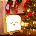 thumbnail image 1 of Cute Bread Night Light, Adjustable Baby Bedside Night Lamp USB Recharging with Timer, Phone Holder Room Decor Toast Night Light, 1 of 5