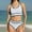 White, variant on Women High Waisted Bikini Sets Sporty Two Piece Swimsuit Color Block Cheeky High Cut Bathing Suits