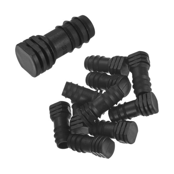 Uxcell 10-Pack Drip Irrigation Barbed Fittings, for 3/8 Inch End Plug Tubing Connector Plastic Coupling Irrigation Parts Drip Pipe Accessories