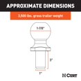 thumbnail image 4 of CURT 40072 Chrome Trailer Hitch Ball, 3,500 lbs, 1-7/8-Inch Diameter, 1 x 3-Inch Shank, 4 of 4