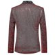 thumbnail image 2 of Blazer casual de lentejuelas de moda para hombre Wediing Celebration Suit Jacket AWine RedM, 2 of 2
