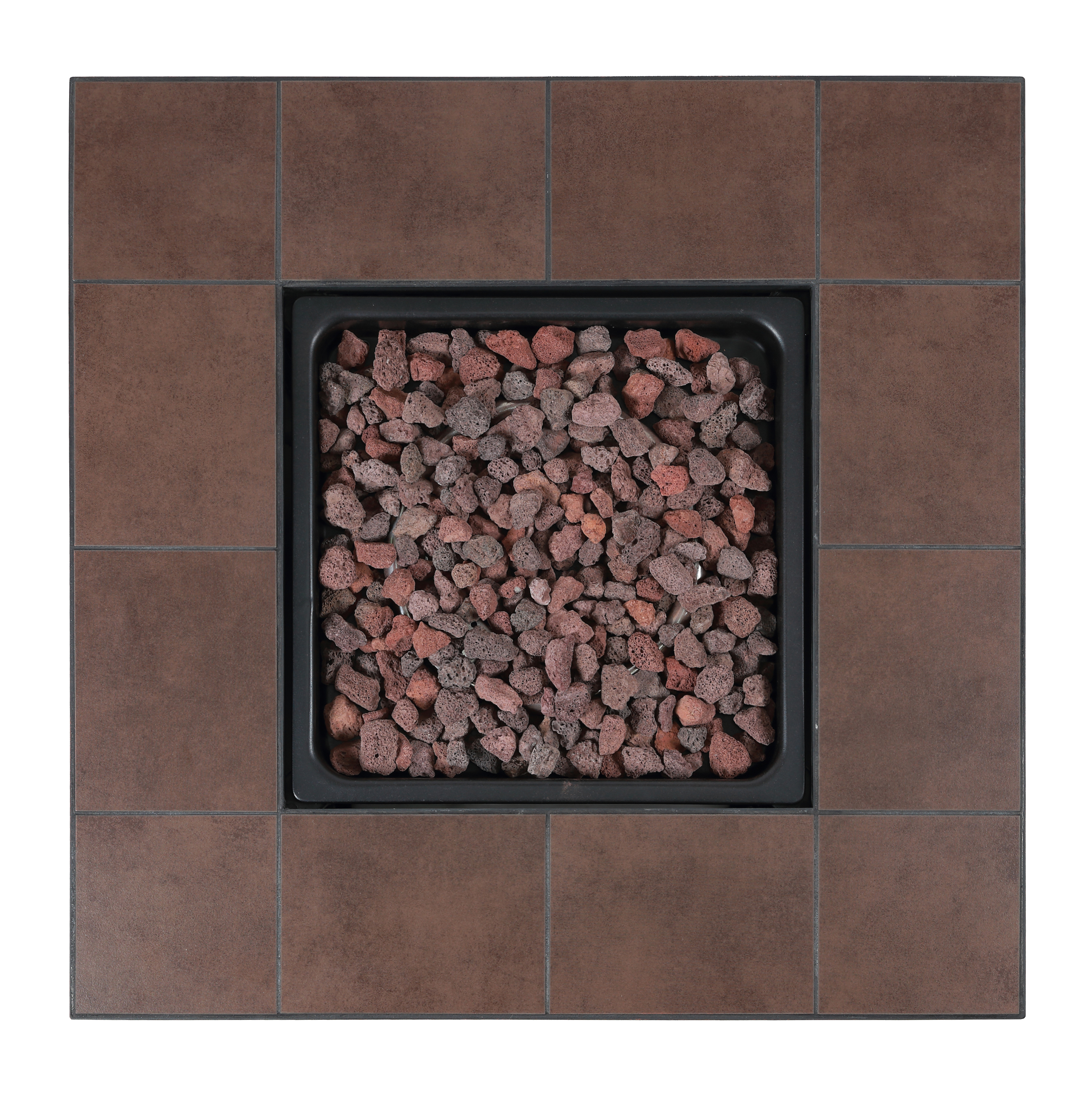 The Vanderbilt, LP Gas Outdoor Fire Pit with Ceramic Tile Mantel