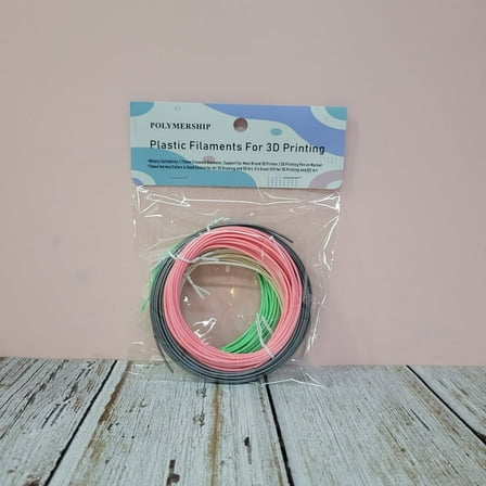 POLYMERSHIP Plastic Filaments for 3D Printing, 3D Printer Filament 1.75mm, 4-Color Pack, Dimensional Accuracy  /- 0.02mm for FDM Printers