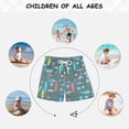 thumbnail image 6 of FORMRS Boys Swim Trunks Quick Dry Mesh Lining Beach Boardshorts, Sizes XS-XL, Cartoon Beach Pattern, 6 of 7