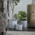 thumbnail image 2 of DecMode 12", 10", 8"H Gray Magnesium Oxide Planter (3 Count), 2 of 8