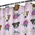 thumbnail image 3 of Cute Pitbull Terriers Dog and Flower Shower Curtain 36"x72" ,Bathroom Decorative Shower Curtains Set with 12 Hooks,Modern Waterproof Washable Shower Curtain, 3 of 6