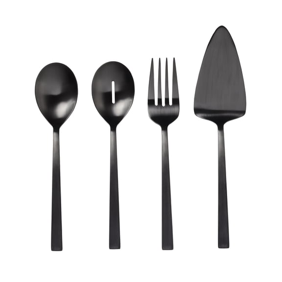 Better Homes & Gardens River Collection Black 4-Piece Stainless Steel Serving Set