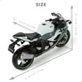 thumbnail image 2 of CHUNYAN 1:12 Motorcycle Model Toy for Kawasaki Ninja ZX-6R Metal Die-cast with Plastic Motorcycle Model No Assembly Required Mini Finished Moto Gift for Adult(Green), 2 of 6