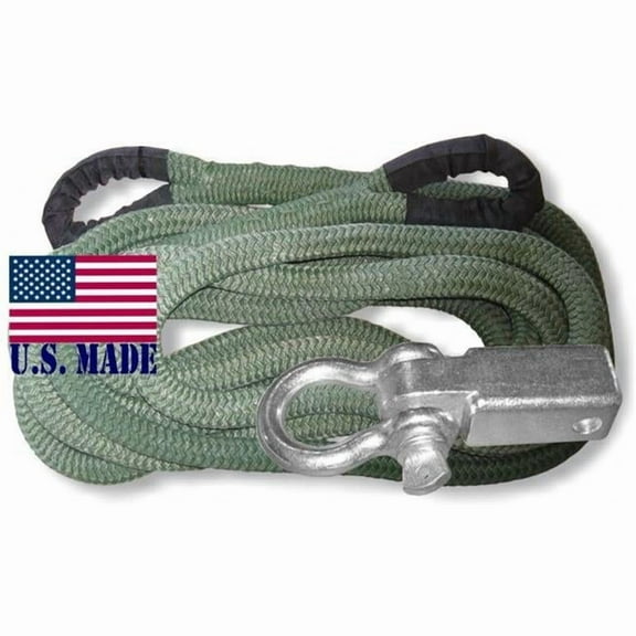 - Kinetic Recovery (Snatch) ROPE - Military Green - 1 inch X 30 ft