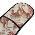 thumbnail image 2 of Dailycode Double Sided Oven Mitt with Loop Heat Resistant Kitchen Long Potholders 7" x 35" Running Horse and Rose, 2 of 6