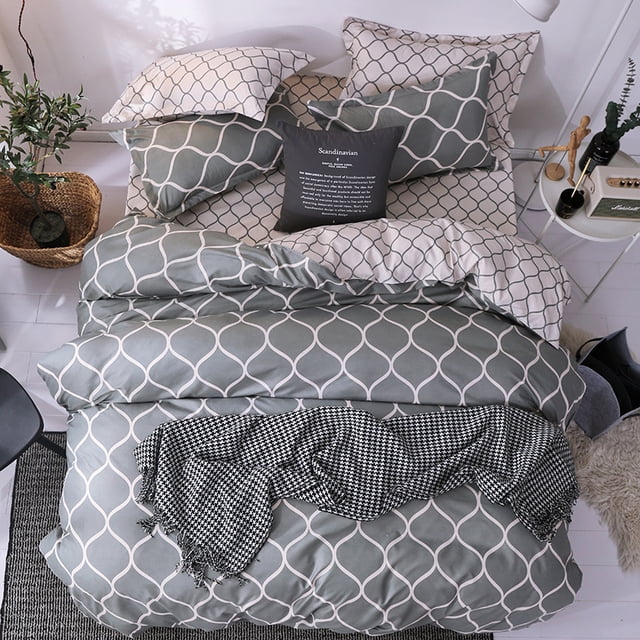Black Marble Duvet Cover Set Modern Abstract Marbling Bedding Set for All Seasons Microfiber 1 Comforter Cover and 2 Pillowcases