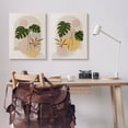 thumbnail image 2 of Boho Monstera Archway Landscape Botanical & Floral Painting Gallery Wrapped Canvas Print Wall Art, Set of 2, 2 of 7