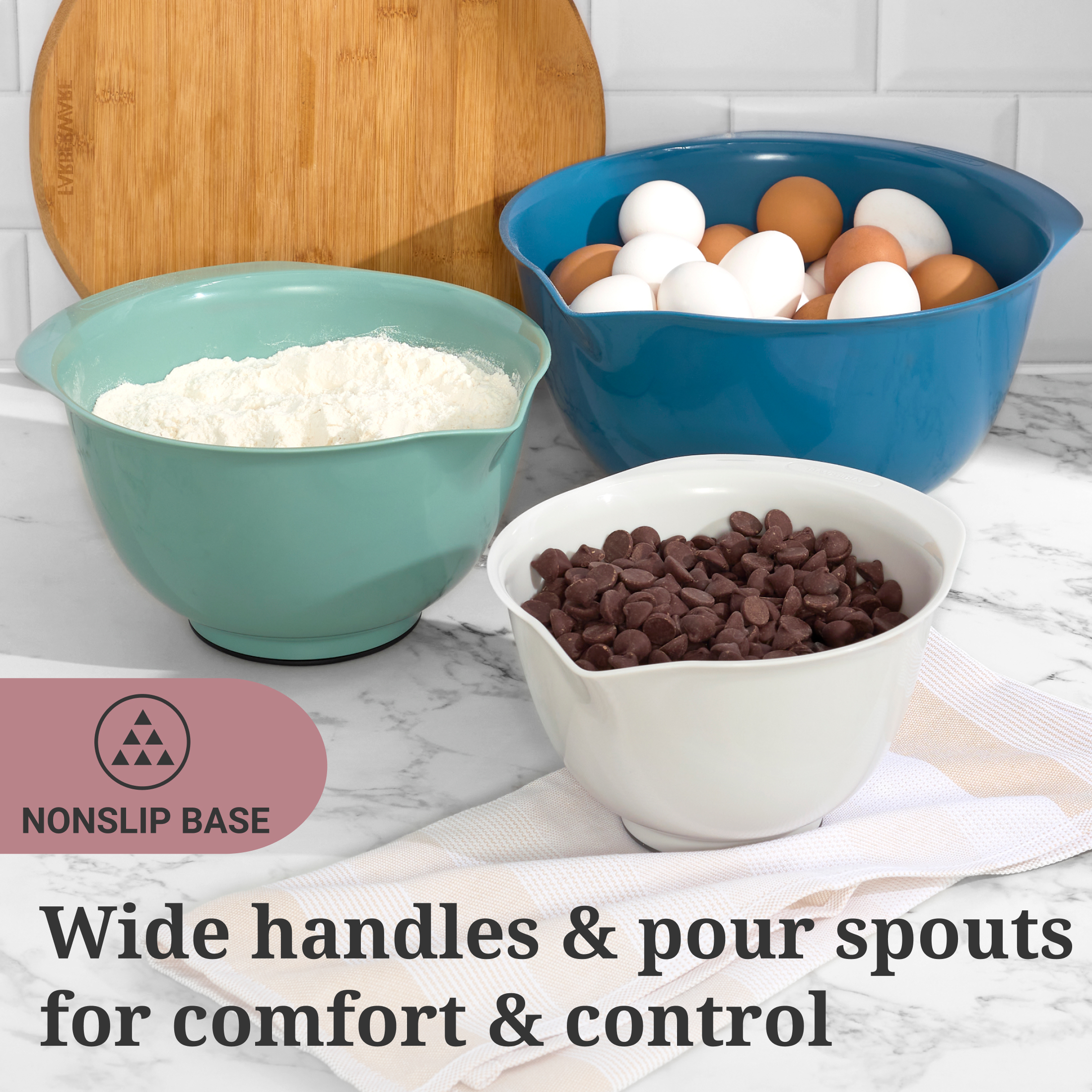 Farberware Professional 3-Piece Nesting Mixing Bowls photo 3