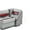 Gray, Red & Charcoal, variant on Classic Left Lean Back Pontoon Seats