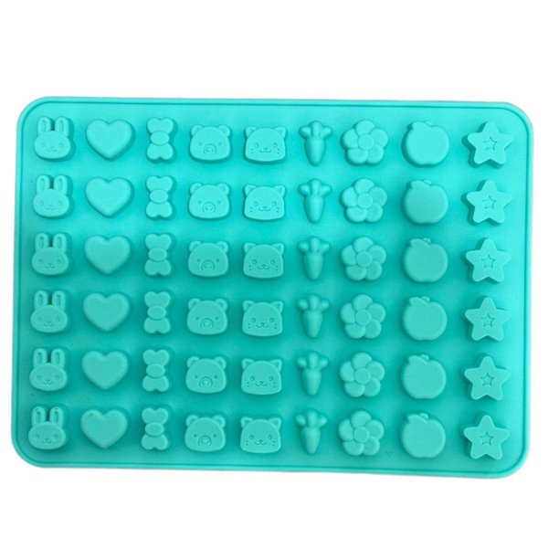 Molde de silicona para animales pequeños Molde de fruta creativa casera de bricolaje Molde de silicona para galletas de chocolate de caramelo qq